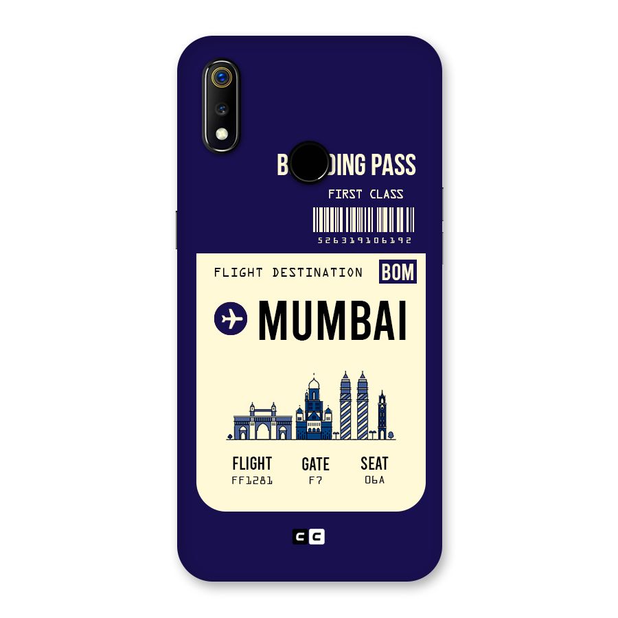 Mumbai Boarding Pass Back Case for Realme 3