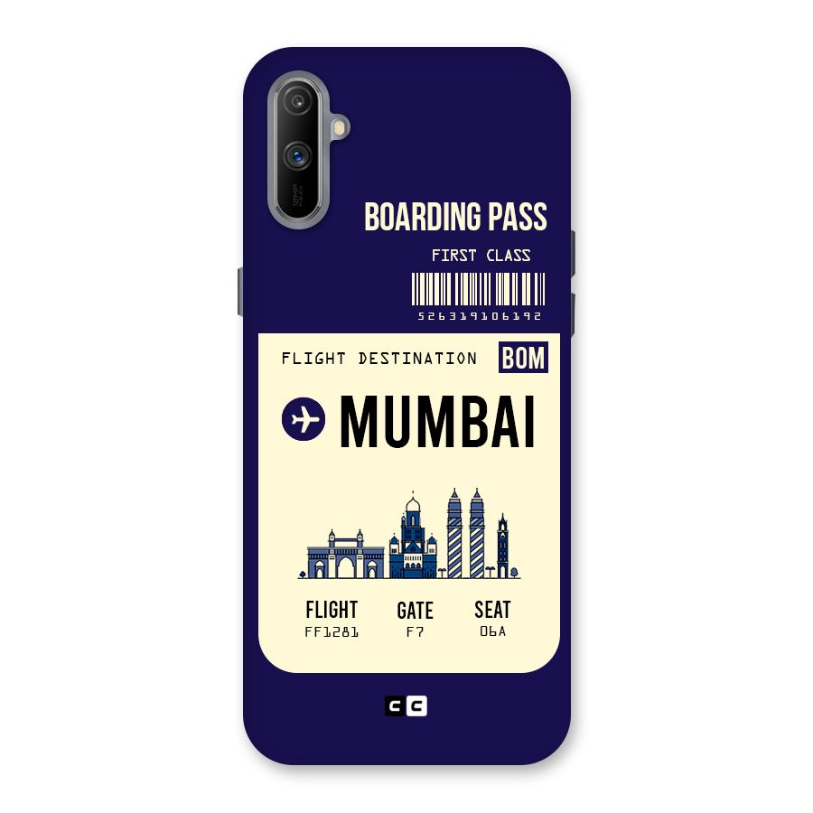 Mumbai Boarding Pass Back Case for Realme C3