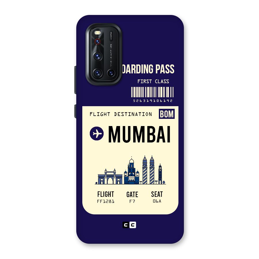 Mumbai Boarding Pass Back Case for Vivo V19