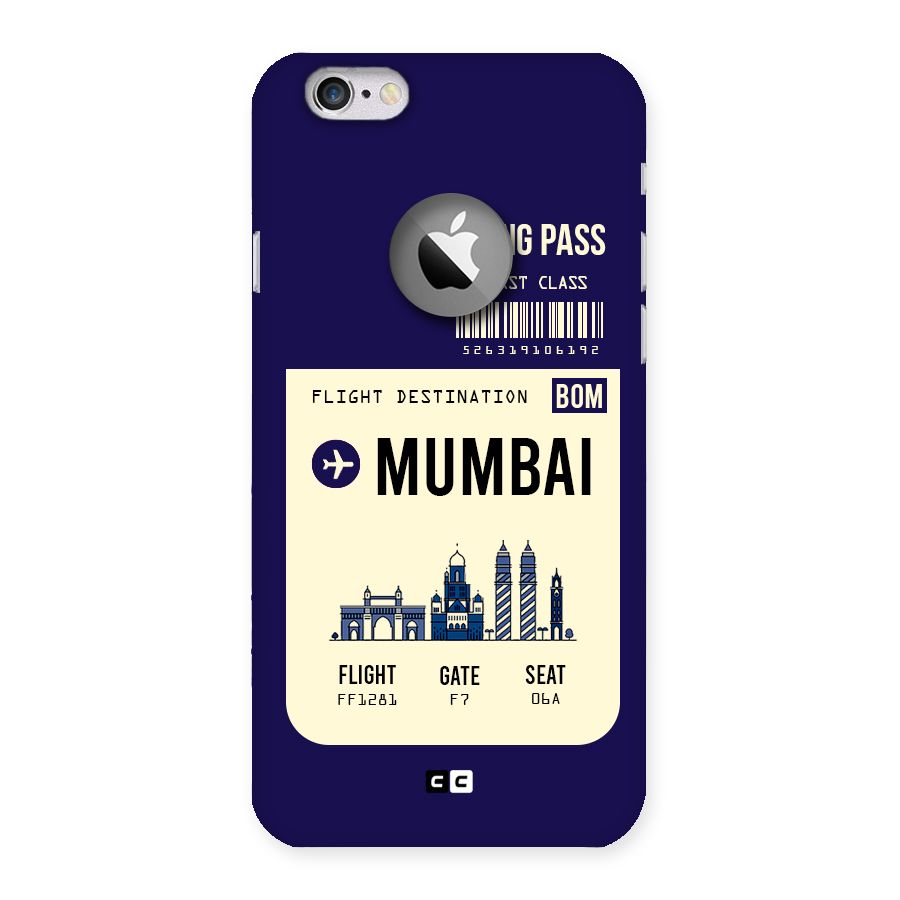 Mumbai Boarding Pass Back Case for iPhone 6 Logo Cut