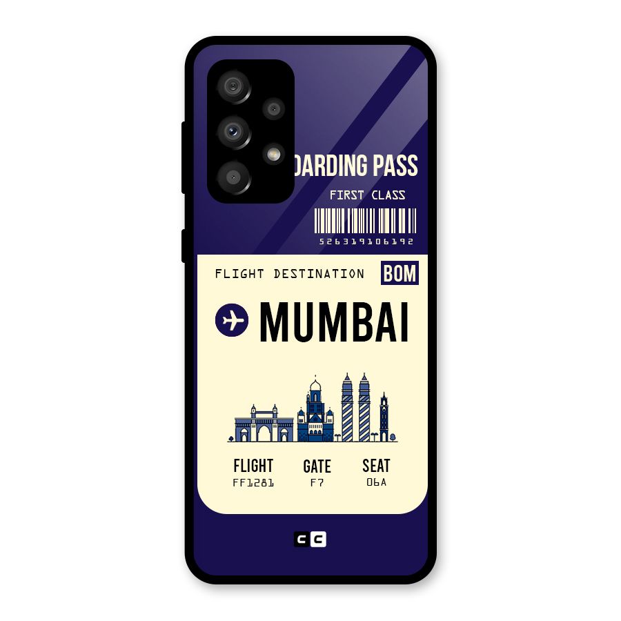 Mumbai Boarding Pass Glass Back Case for Galaxy A32
