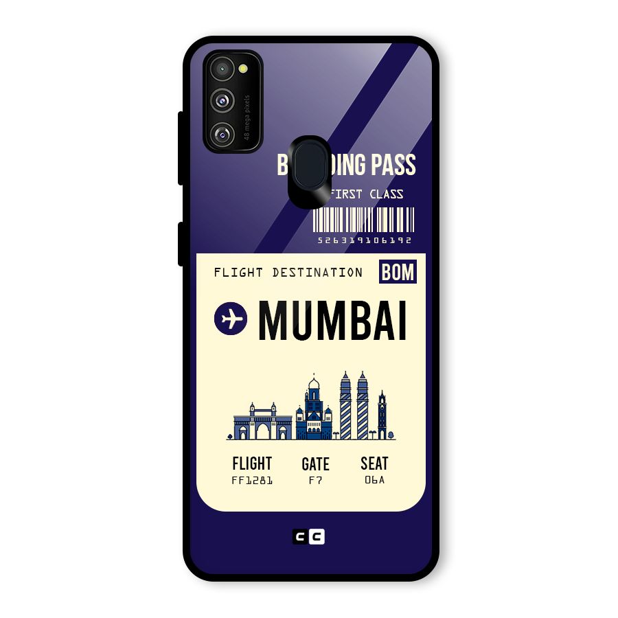 Mumbai Boarding Pass Glass Back Case for Galaxy M30s