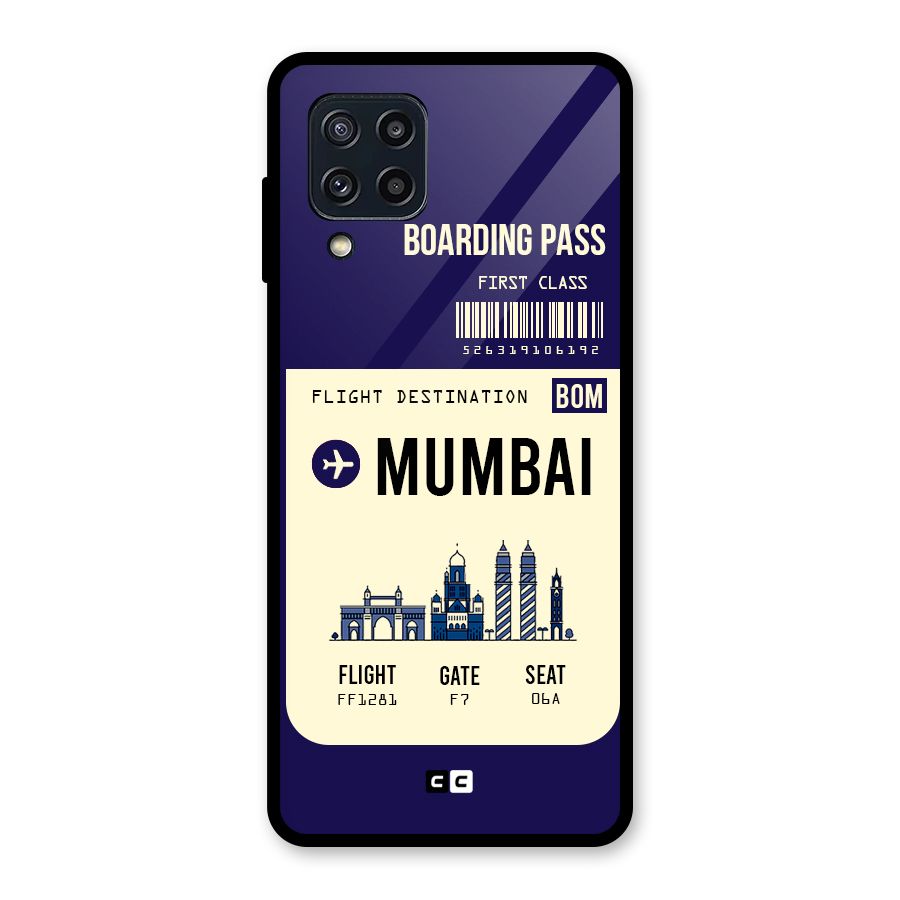 Mumbai Boarding Pass Glass Back Case for Galaxy M32