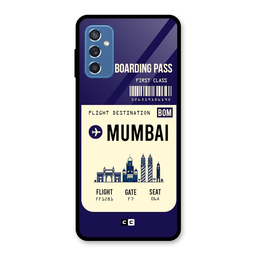Mumbai Boarding Pass Glass Back Case for Galaxy M52 5G