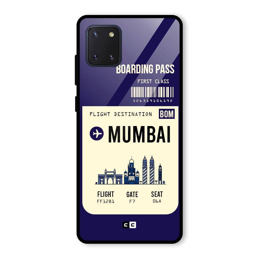 Mumbai Boarding Pass Glass Back Case for Galaxy Note 10 Lite