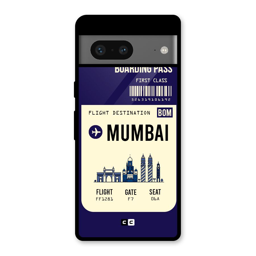 Mumbai Boarding Pass Glass Back Case for Google Pixel 7