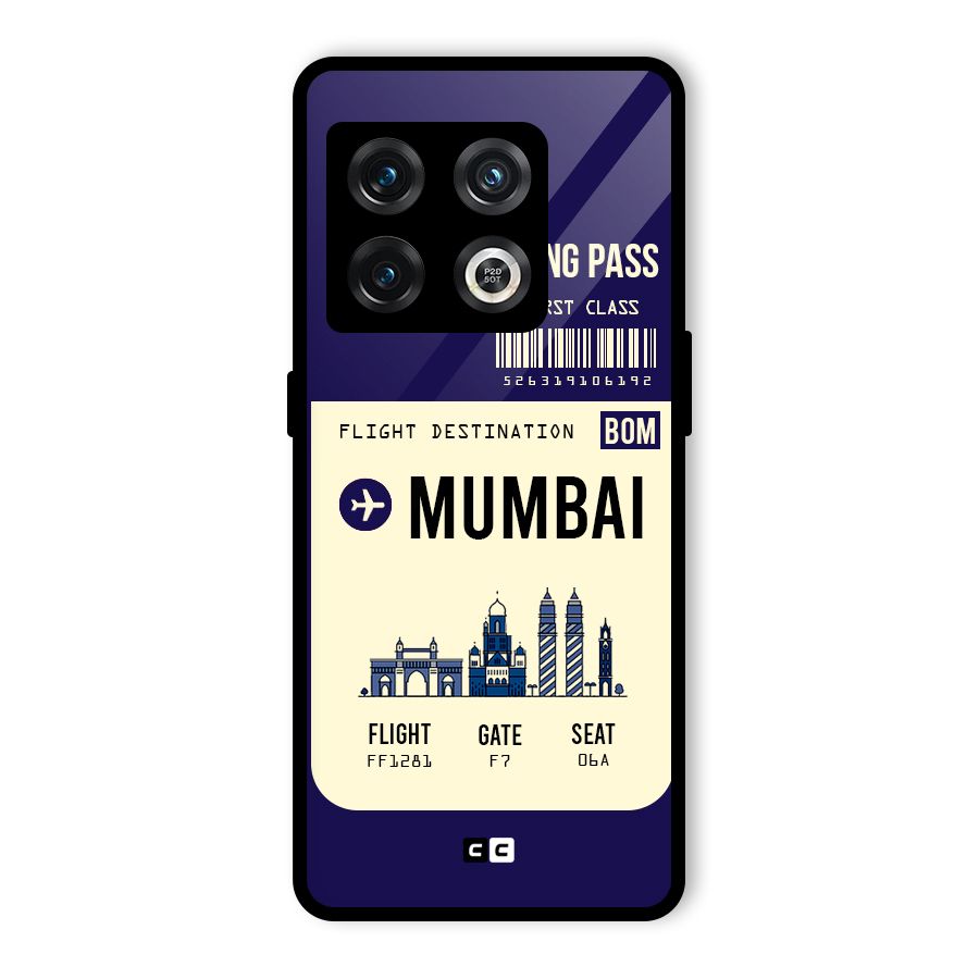 Mumbai Boarding Pass Glass Back Case for OnePlus 10 Pro 5G