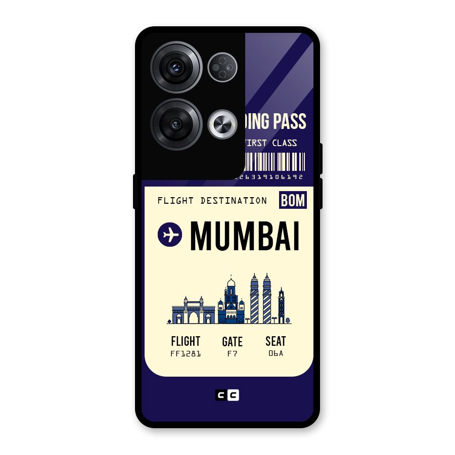 Mumbai Boarding Pass Glass Back Case for Oppo Reno8 Pro 5G