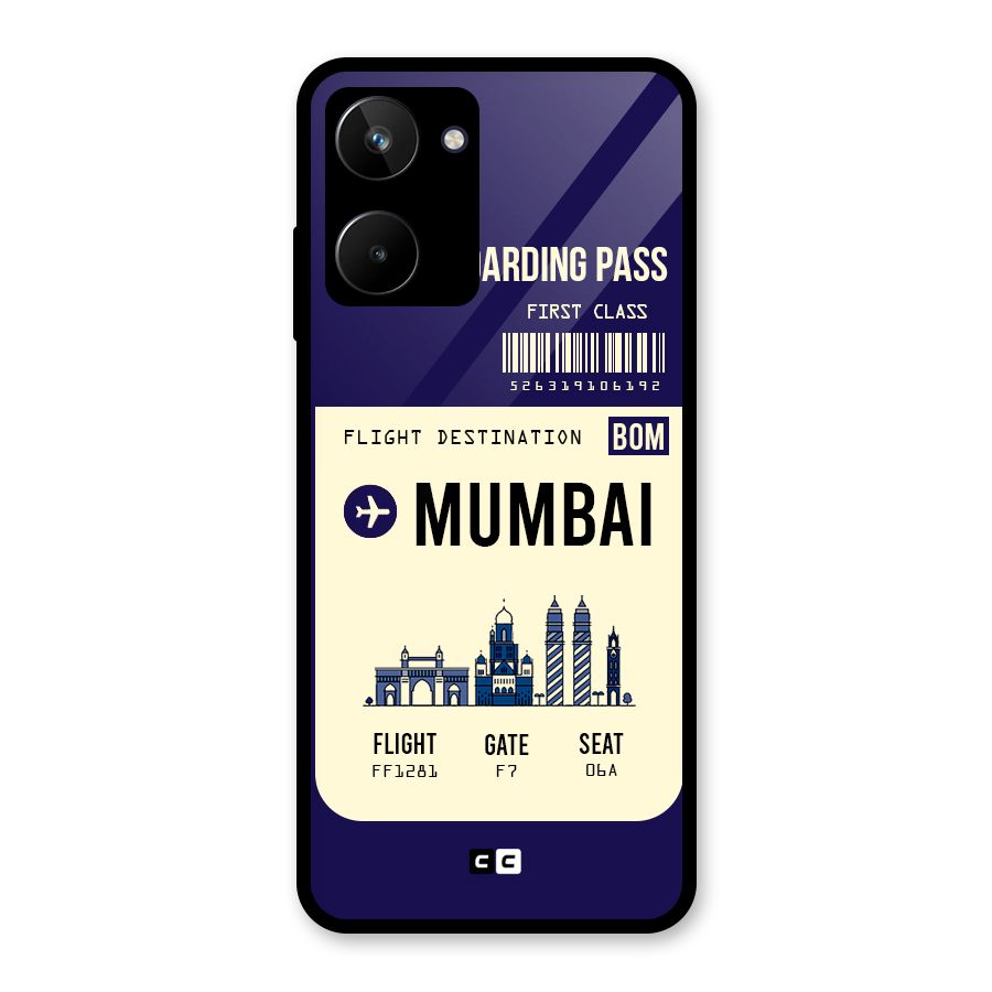 Mumbai Boarding Pass Glass Back Case for Realme 10
