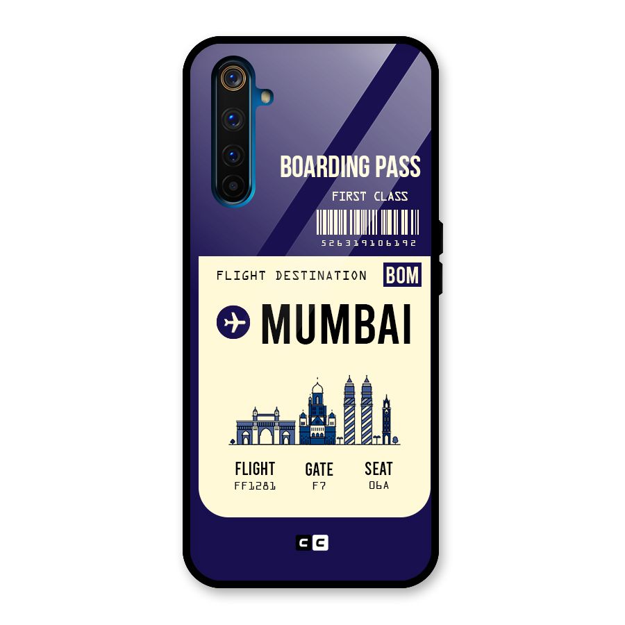 Mumbai Boarding Pass Glass Back Case for Realme 6 Pro