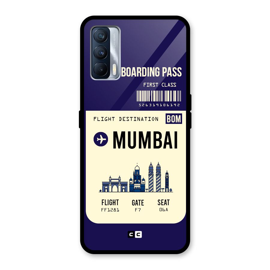 Mumbai Boarding Pass Glass Back Case for Realme X7