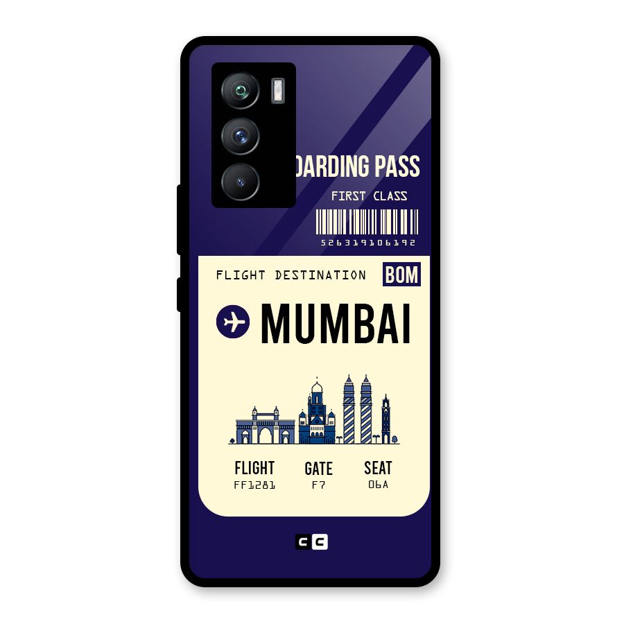 Mumbai Boarding Pass Glass Back Case for Vivo iQOO 9 SE