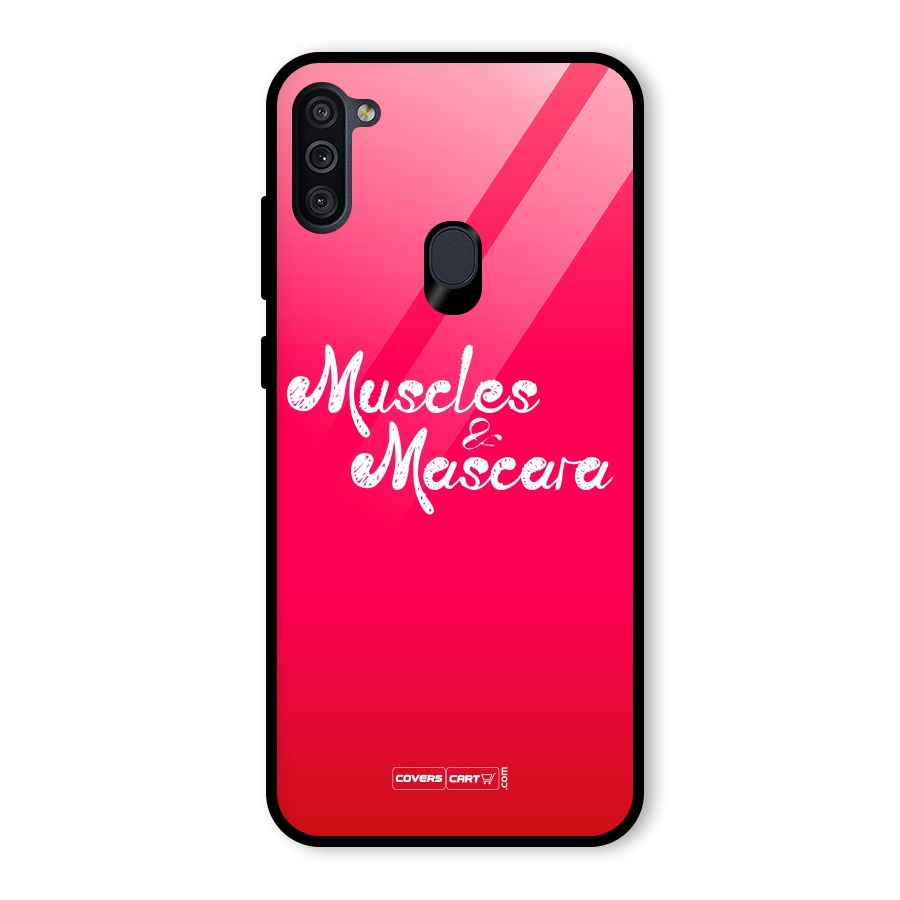 Muscles and Mascara Glass Back Case for Galaxy M11