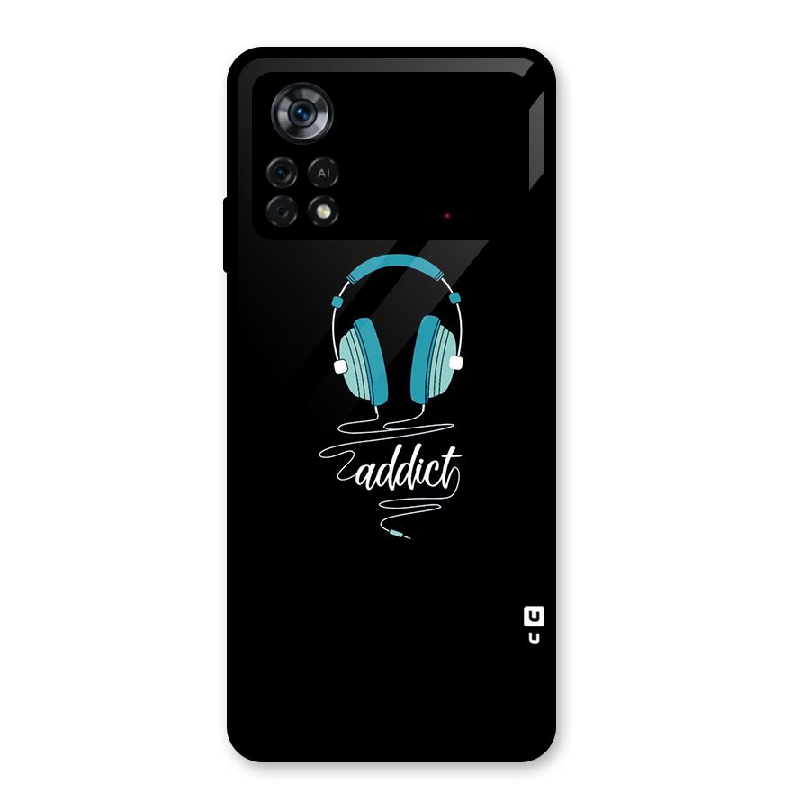 Music Addict Glass Back Case for Poco X4 Pro 5G