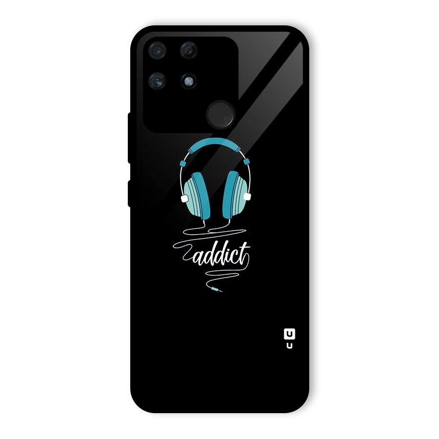 Music Addict Glass Back Case for Realme Narzo 50A