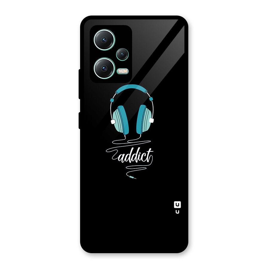 Music Addict Glass Back Case for Redmi Note 12 5G