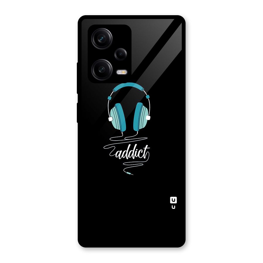 Music Addict Glass Back Case for Redmi Note 12 Pro