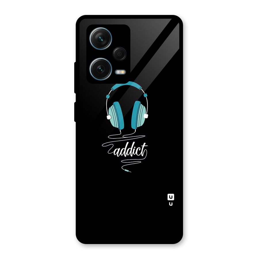 Music Addict Glass Back Case for Redmi Note 12 Pro Plus 5G