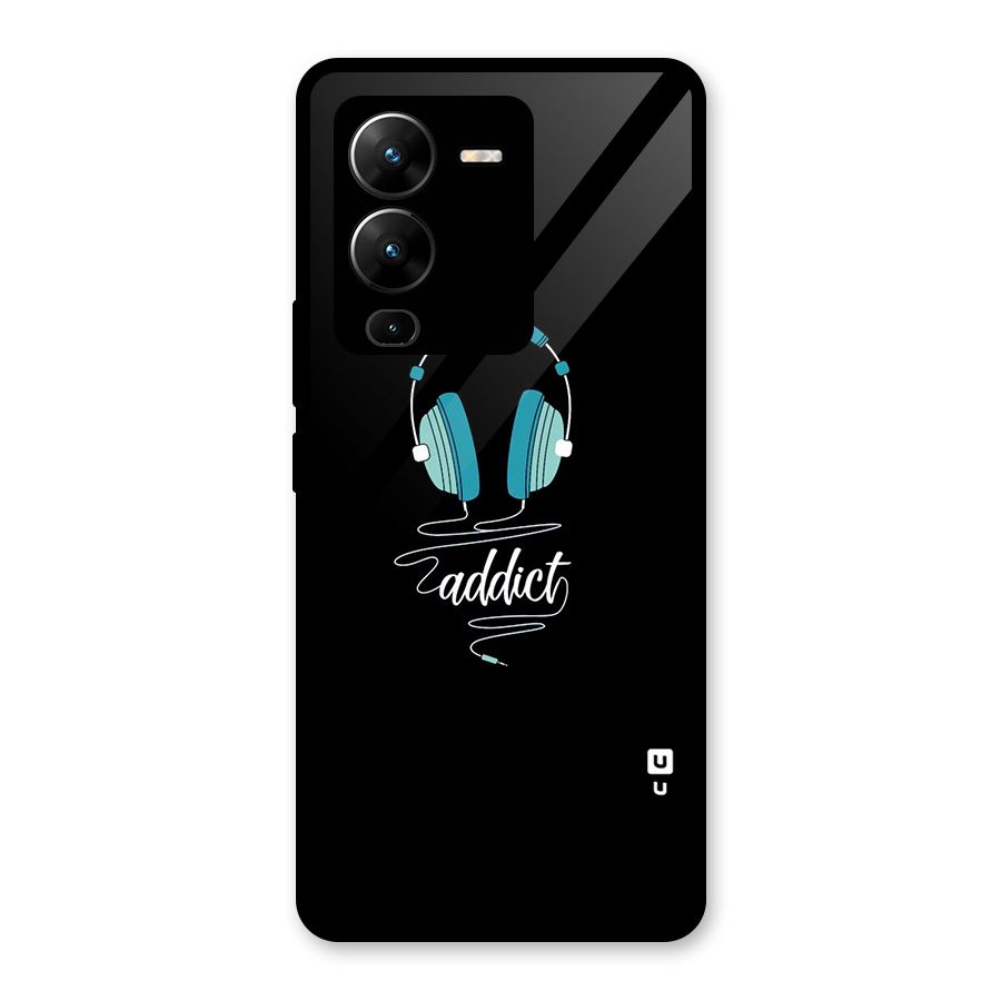 Music Addict Glass Back Case for Vivo V25 Pro