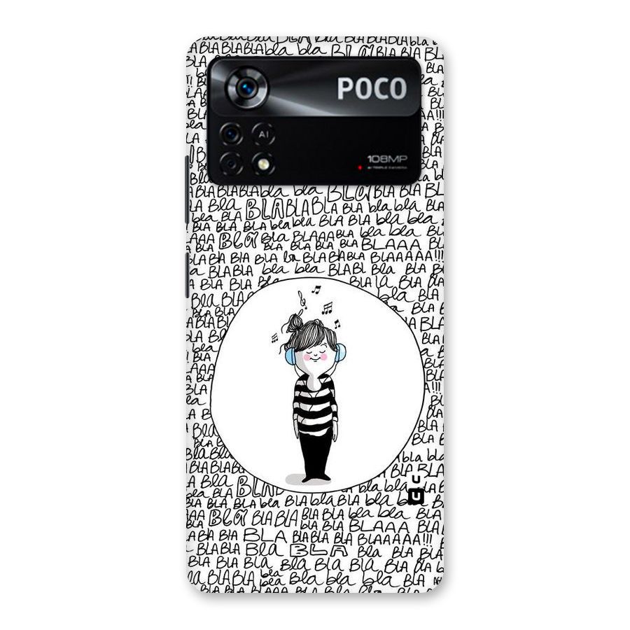 Music And Bla Bla Back Case for Poco X4 Pro 5G