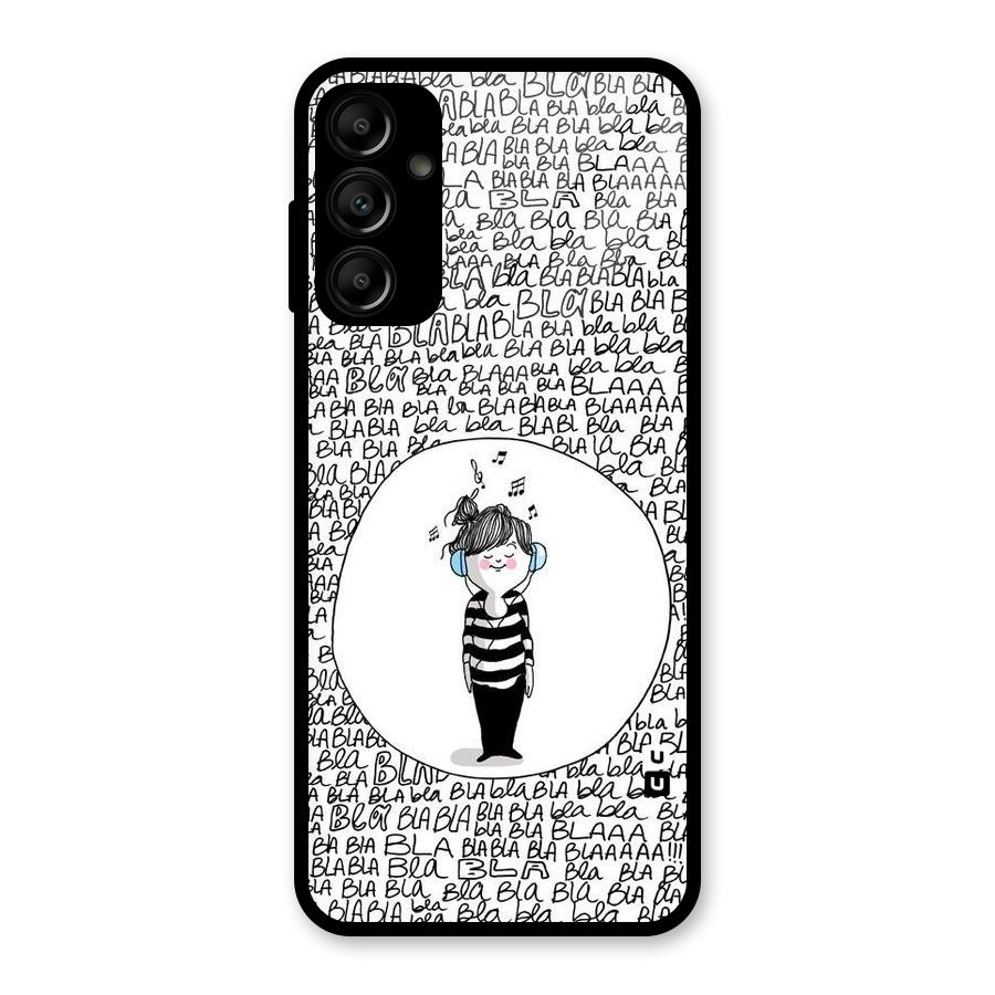 Music And Bla Bla Glass Back Case for Galaxy A14 5G