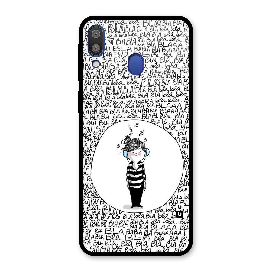 Music And Bla Bla Glass Back Case for Galaxy M20
