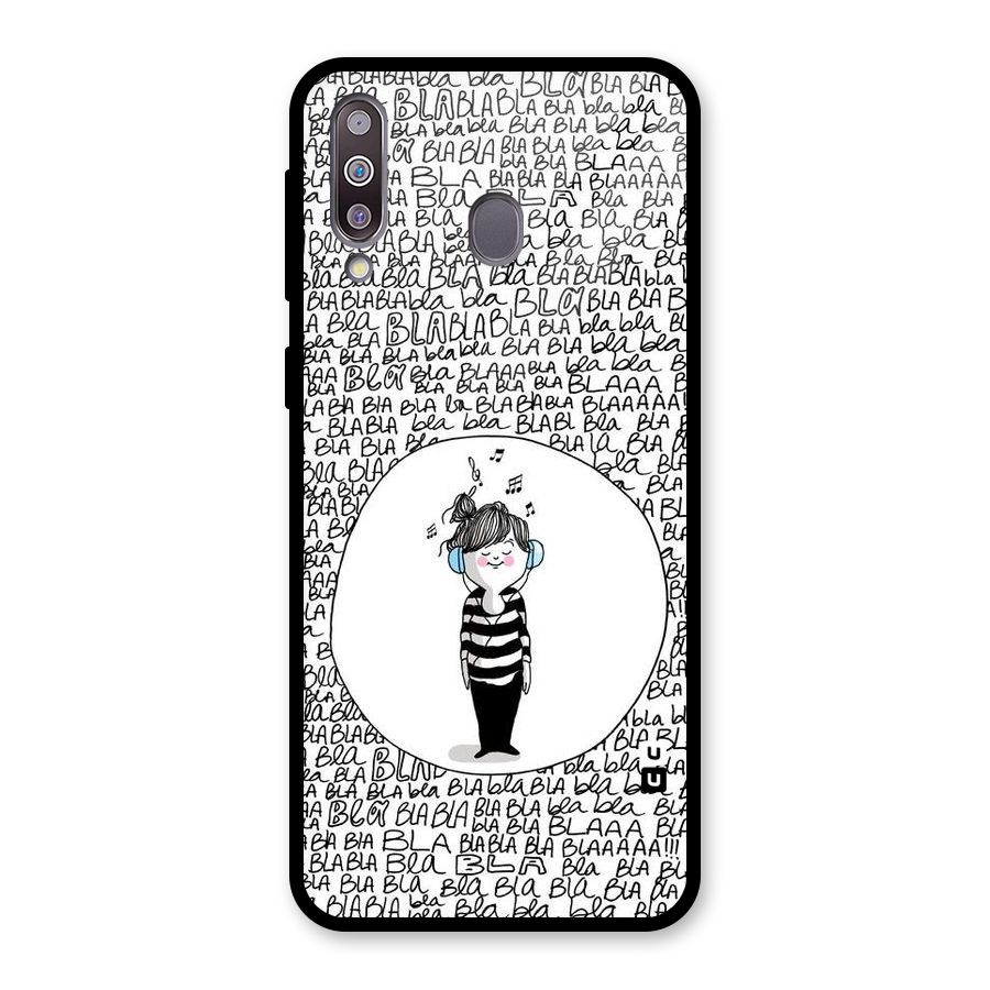 Music And Bla Bla Glass Back Case for Galaxy M30