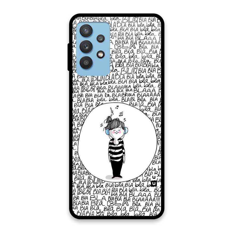 Music And Bla Bla Glass Back Case for Galaxy M32 5G