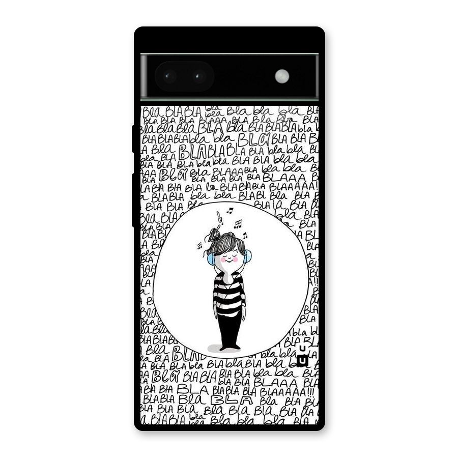 Music And Bla Bla Glass Back Case for Google Pixel 6a