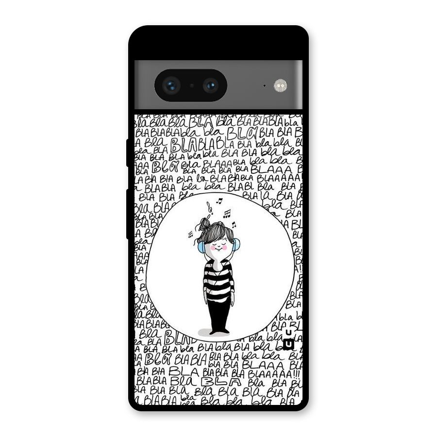 Music And Bla Bla Glass Back Case for Google Pixel 7