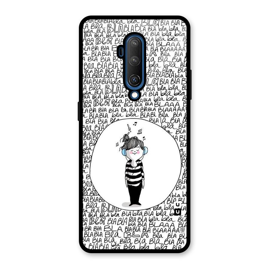 Music And Bla Bla Glass Back Case for OnePlus 7T Pro