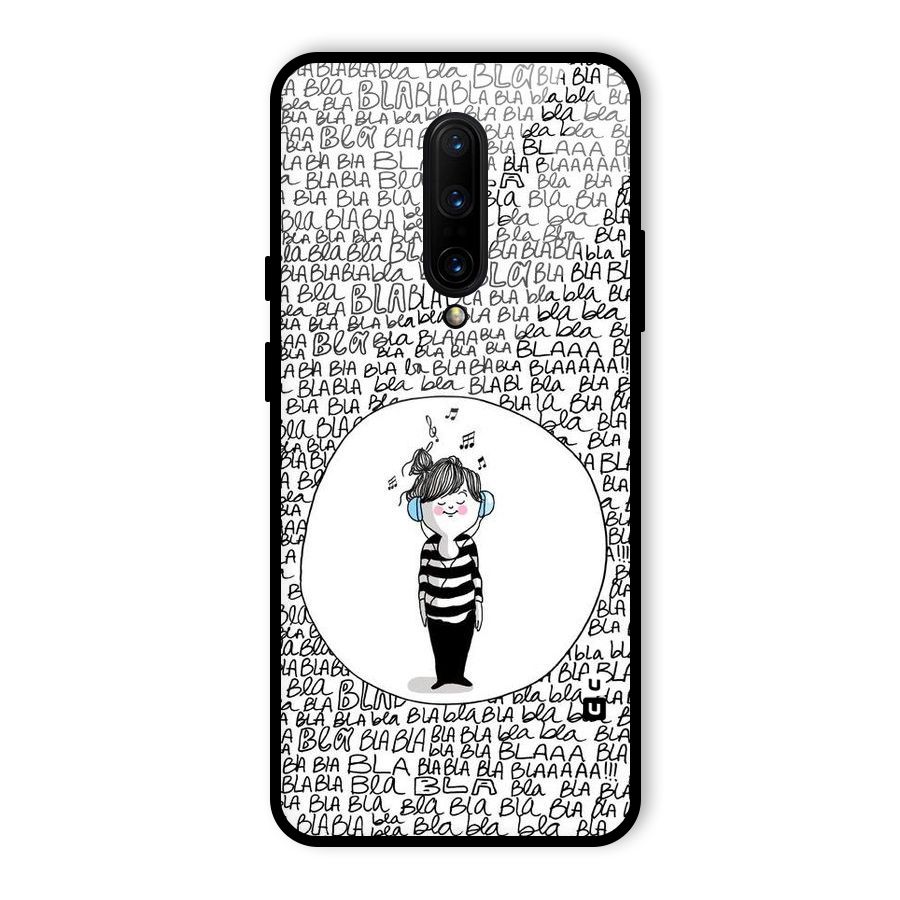 Music And Bla Bla Glass Back Case for OnePlus 7 Pro