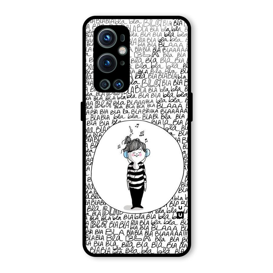 Music And Bla Bla Glass Back Case for OnePlus 9 Pro