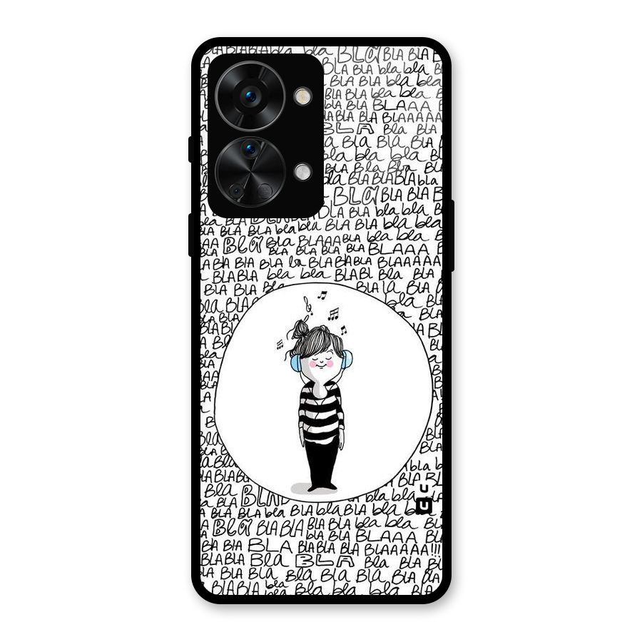 Music And Bla Bla Glass Back Case for OnePlus Nord 2T