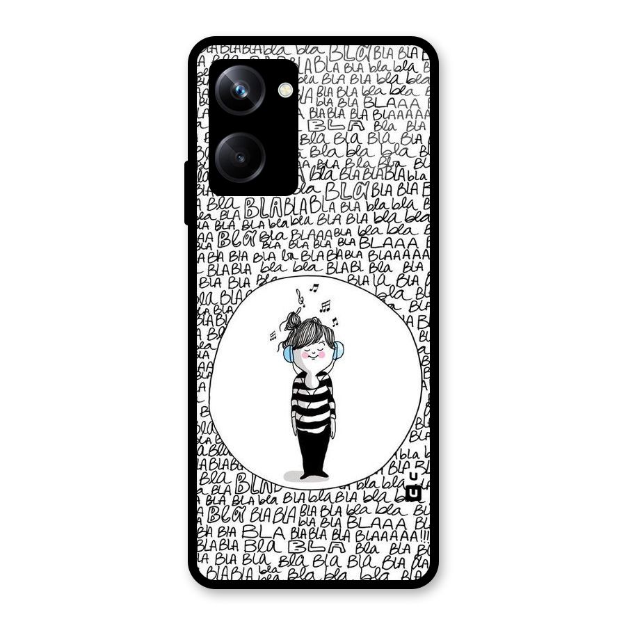 Music And Bla Bla Glass Back Case for Realme 10 Pro
