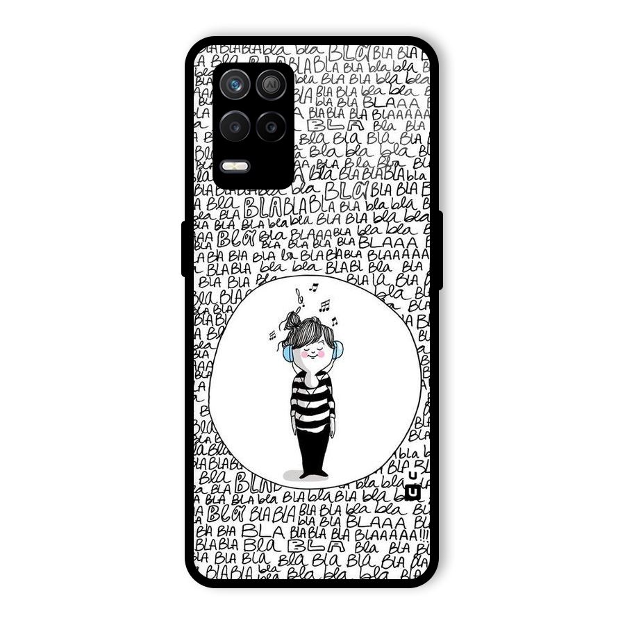 Music And Bla Bla Glass Back Case for Realme 8 5G