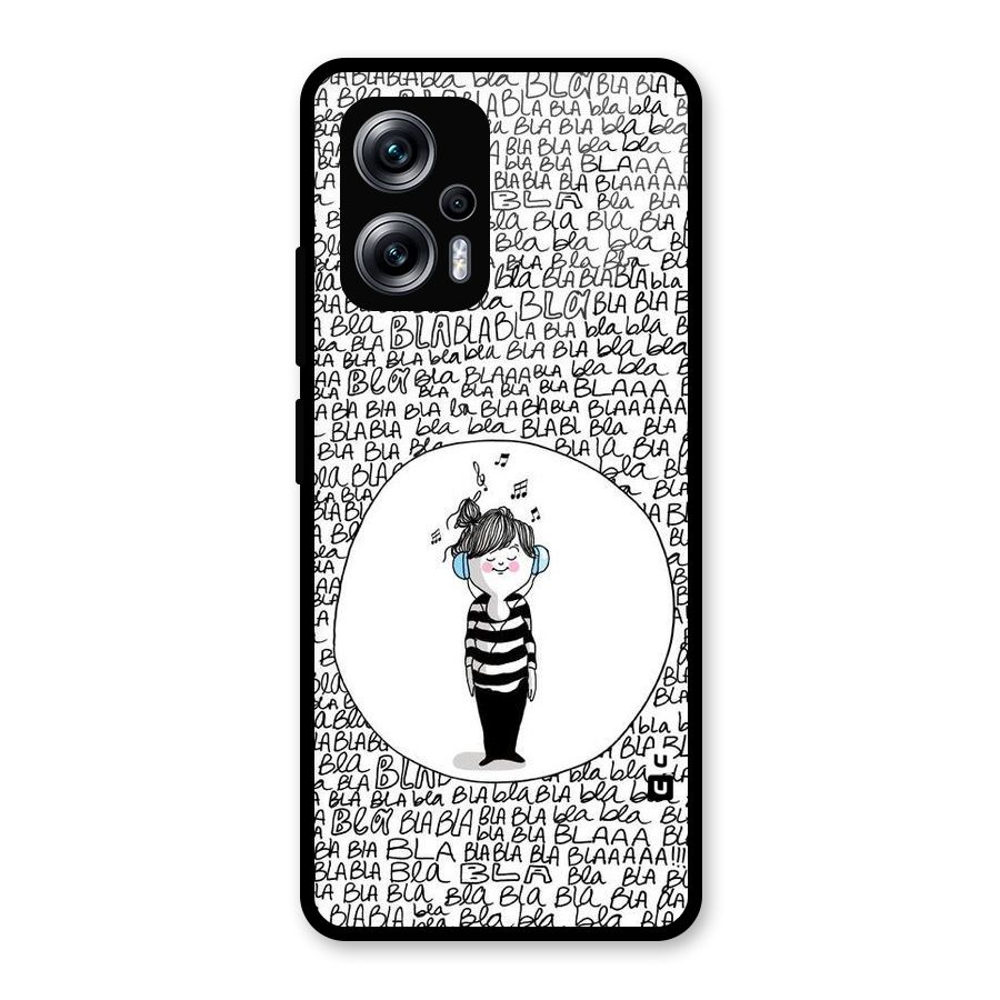 Music And Bla Bla Glass Back Case for Redmi K50i