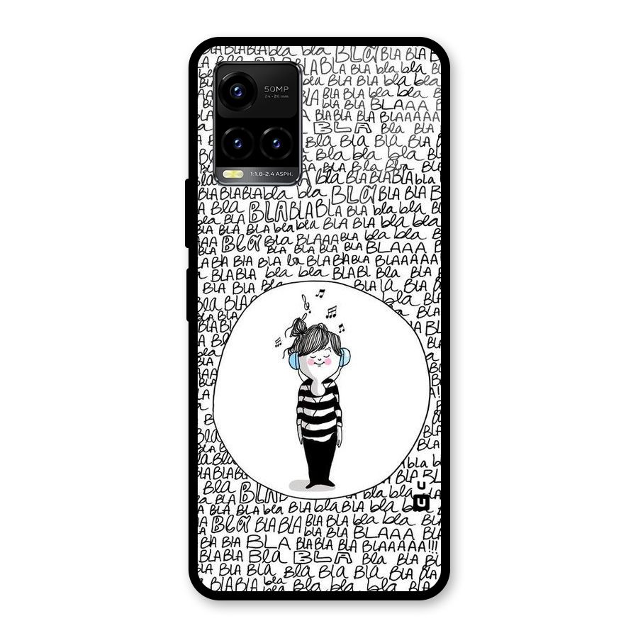 Music And Bla Bla Glass Back Case for Vivo Y21T