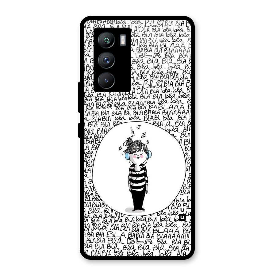 Music And Bla Bla Glass Back Case for Vivo iQOO 9 SE