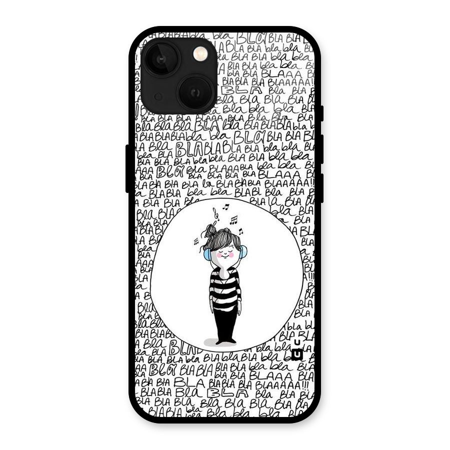 Music And Bla Bla Glass Back Case for iPhone 13