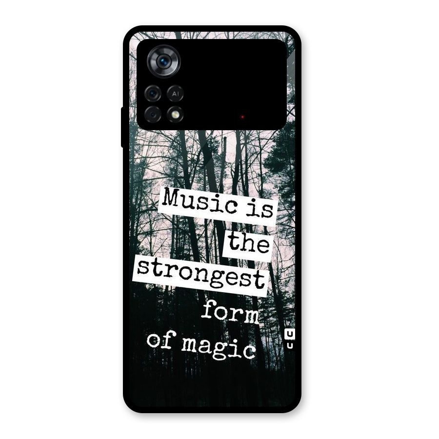 Music Magic Glass Back Case for Poco X4 Pro 5G