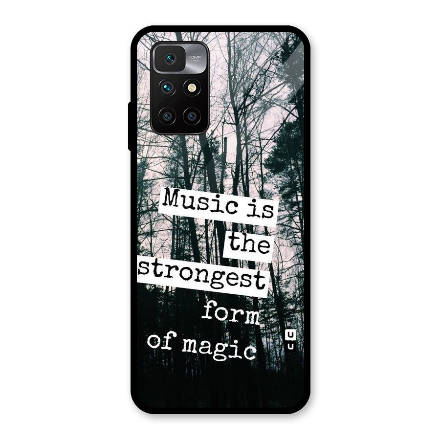 Music Magic Glass Back Case for Redmi 10 Prime
