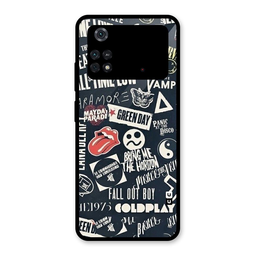 Music My Paradise Glass Back Case for Poco M4 Pro 4G