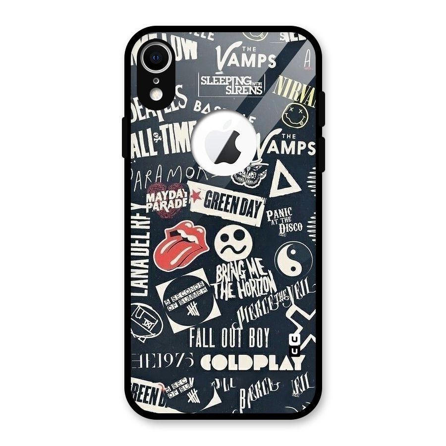 Music My Paradise Glass Back Case for iPhone XR Logo Cut
