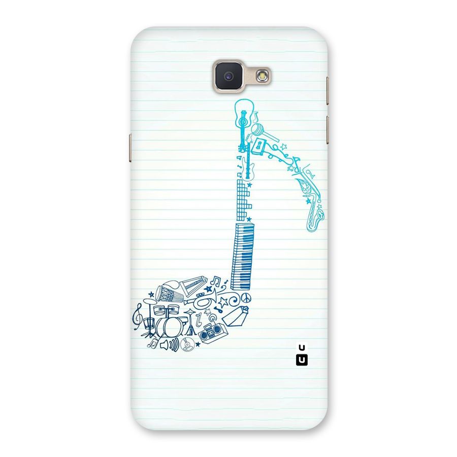 Music Note Design Back Case for Galaxy J5 Prime