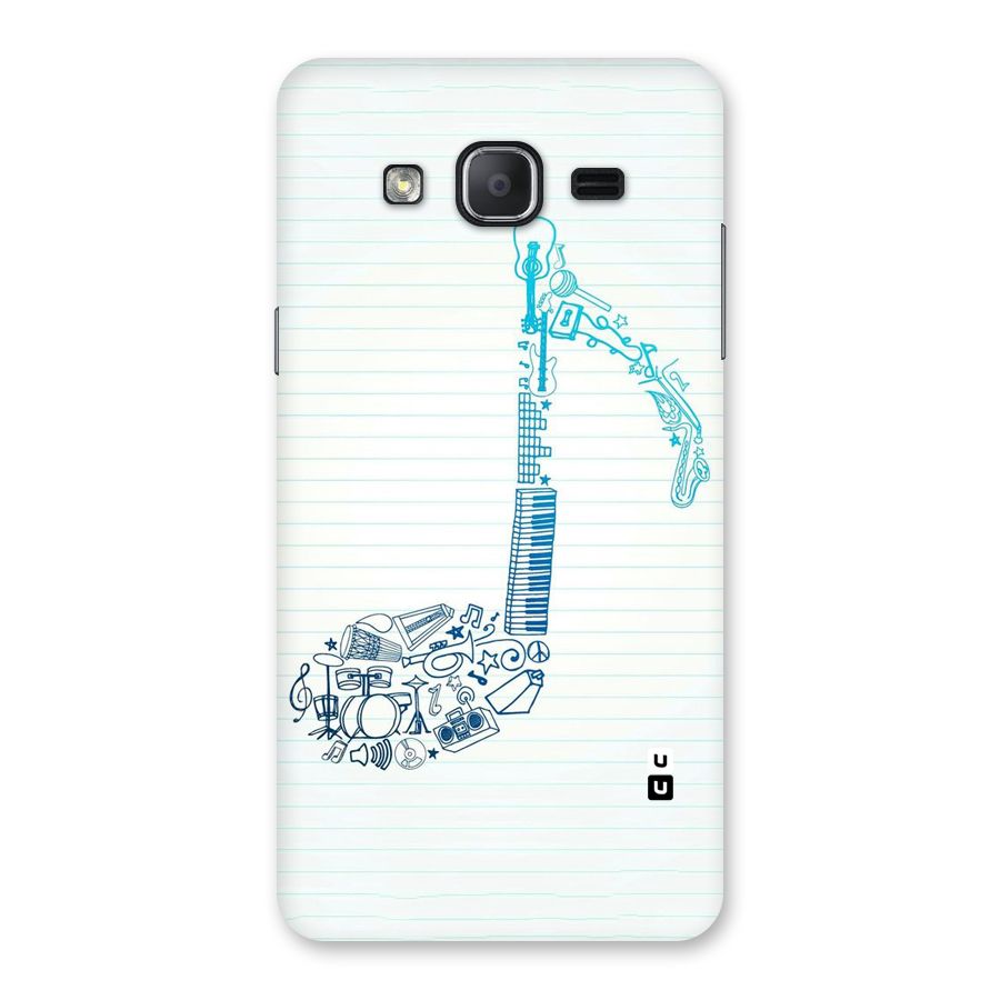 Music Note Design Back Case for Galaxy On7 2015