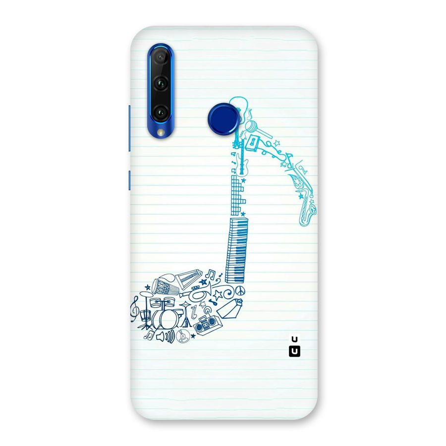 Music Note Design Back Case for Honor 20i