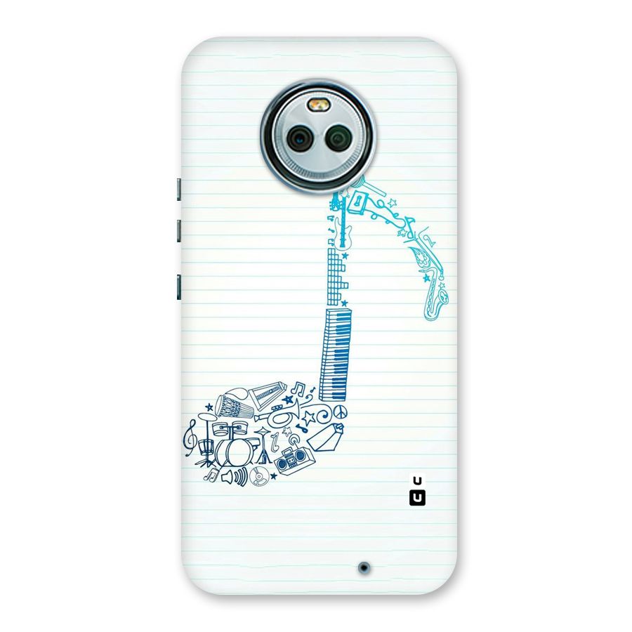 Music Note Design Back Case for Moto X4