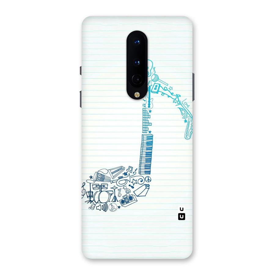 Music Note Design Back Case for OnePlus 8