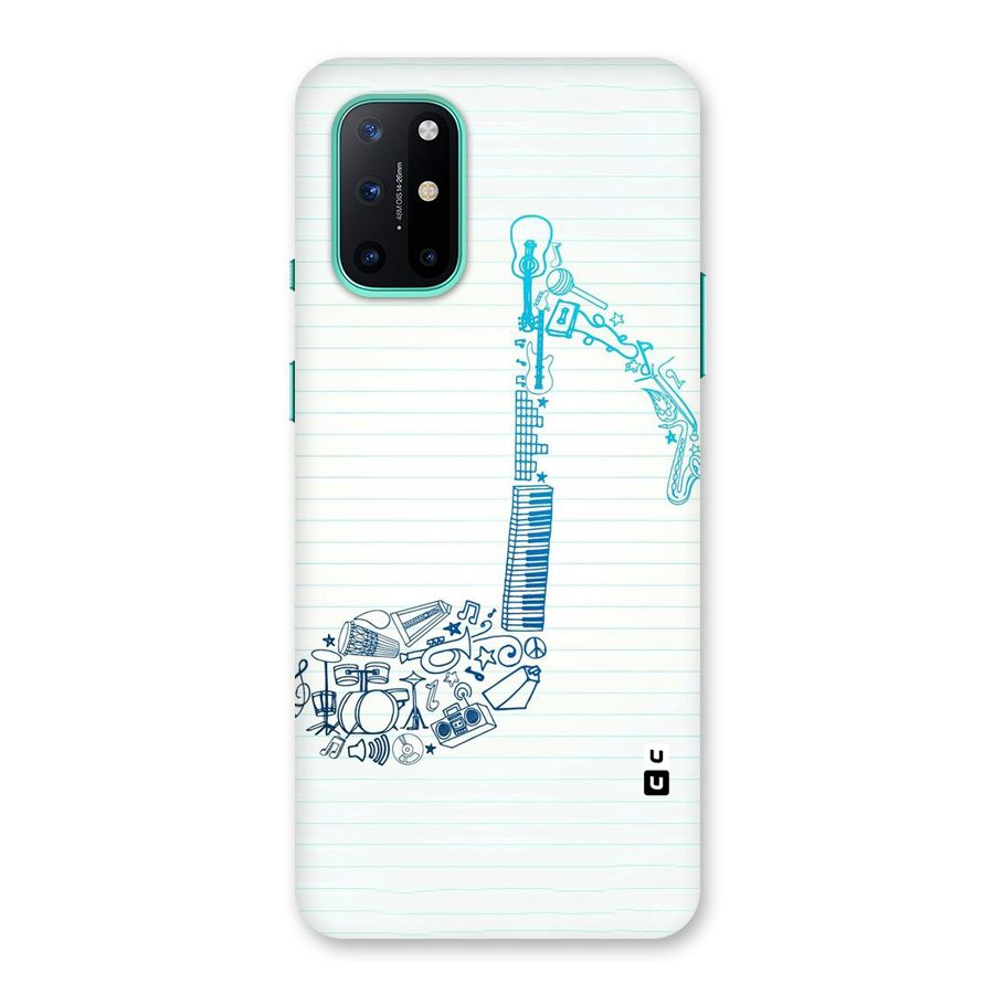 Music Note Design Back Case for OnePlus 8T